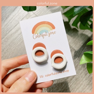 Khuyên tai / Bông tai nữ handmade đất sét Nhật - Modern2P 22