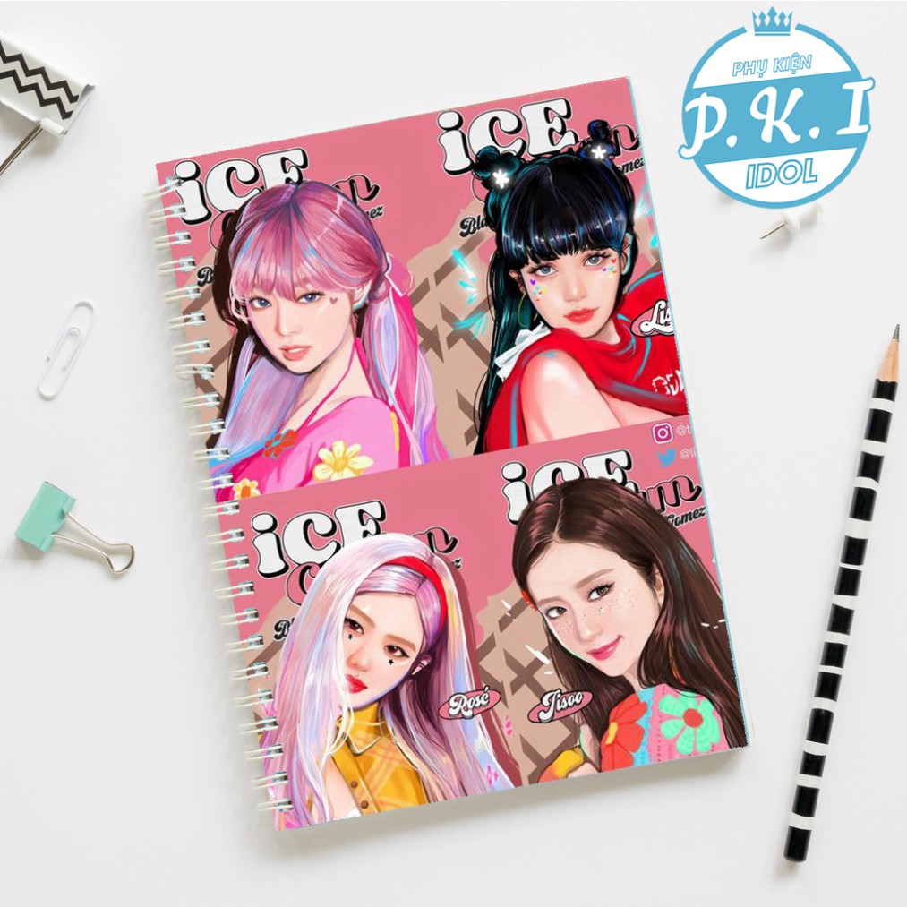 Sổ Còng NOTEBOOK BLACKPINK - Ice Cream cực dễ thương!!! - QUÀ TẶNG K-POP