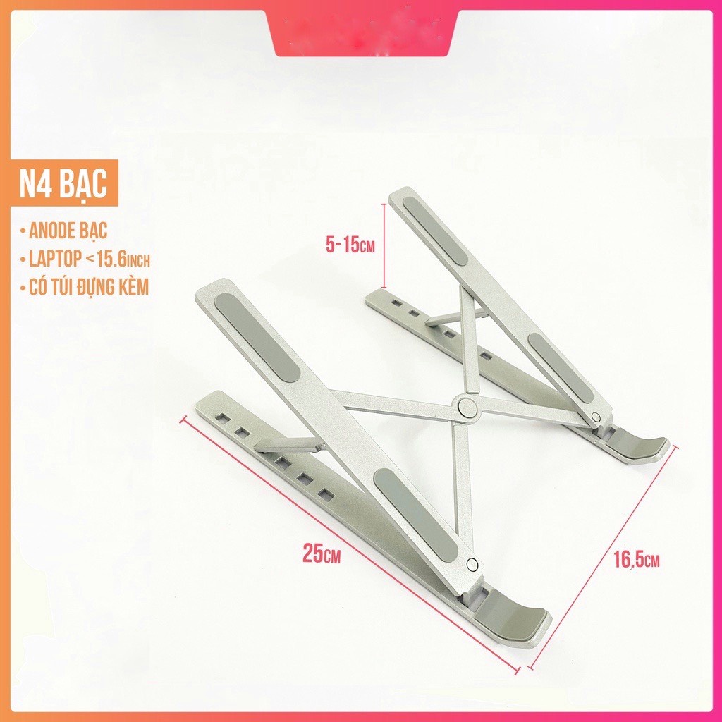 Giá đỡ Laptop – Laptop Stand – Laptop Macbo.ok Ip.ad ….Hợp kim nhôm – Tản nhiệt – Gấp gọn