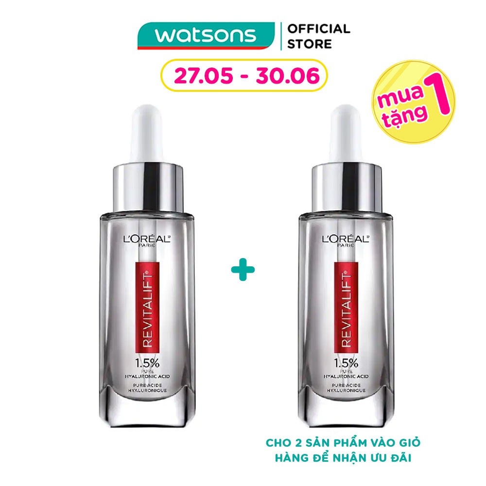 Dưỡng Chất L'oreal Revitalift Hyaluronic Acid Serum Căng Mịn và Sáng Da 30ml