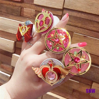 SAILOR MOON Giá Đỡ Điện Thoại Dạng Nhẫn Hình Thủy Thủ Mặt Trăng Độc Đáo