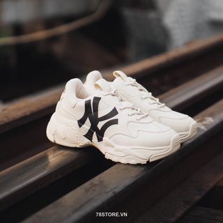 Giày thể thao nữ sneaker mlb big ball chunky a ny yankees white black chính hãng