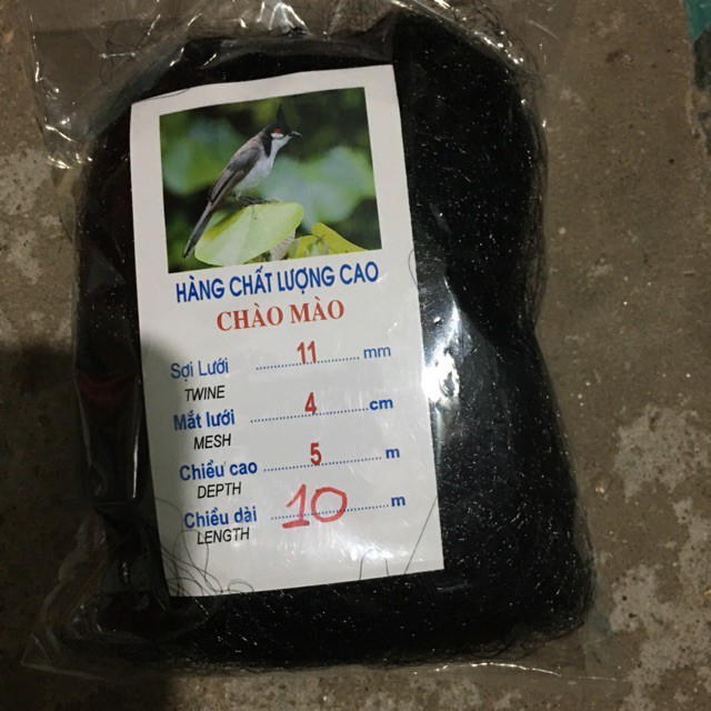 Lưới chim chào mào mắt lưới 4  chiều cao 5m. ltk