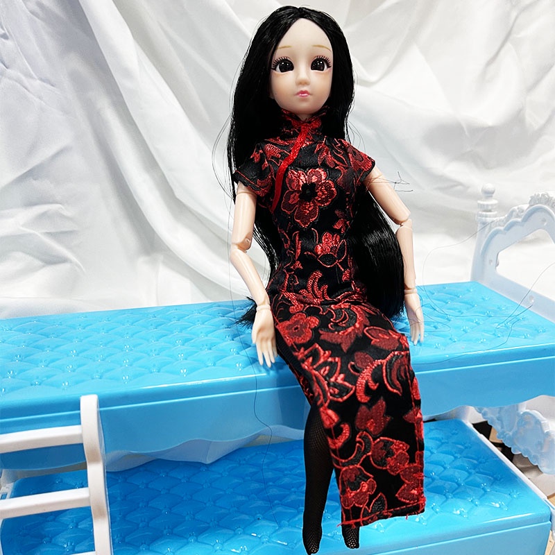 BJD Doll 1/6 Accessories Prom skirt diy Princess dress girl toys clothes Suitable for dolls cheongsam  28cm