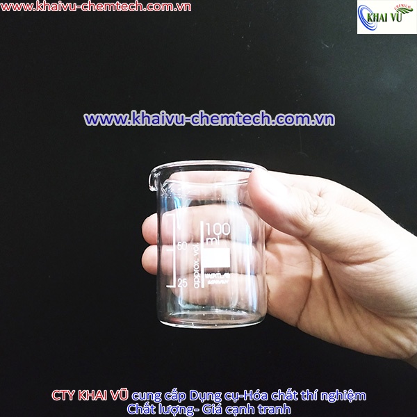 [Hãng Wertlab-Đức] Cốc thủy tinh chịu nhiệt có mỏ chia vạch 25ml 50ml 100ml 250ml 600ml