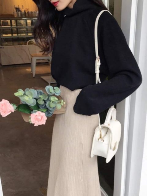 (Có sẵn)Áo len cổ cao Hồng kông hương vị retro | BigBuy360 - bigbuy360.vn