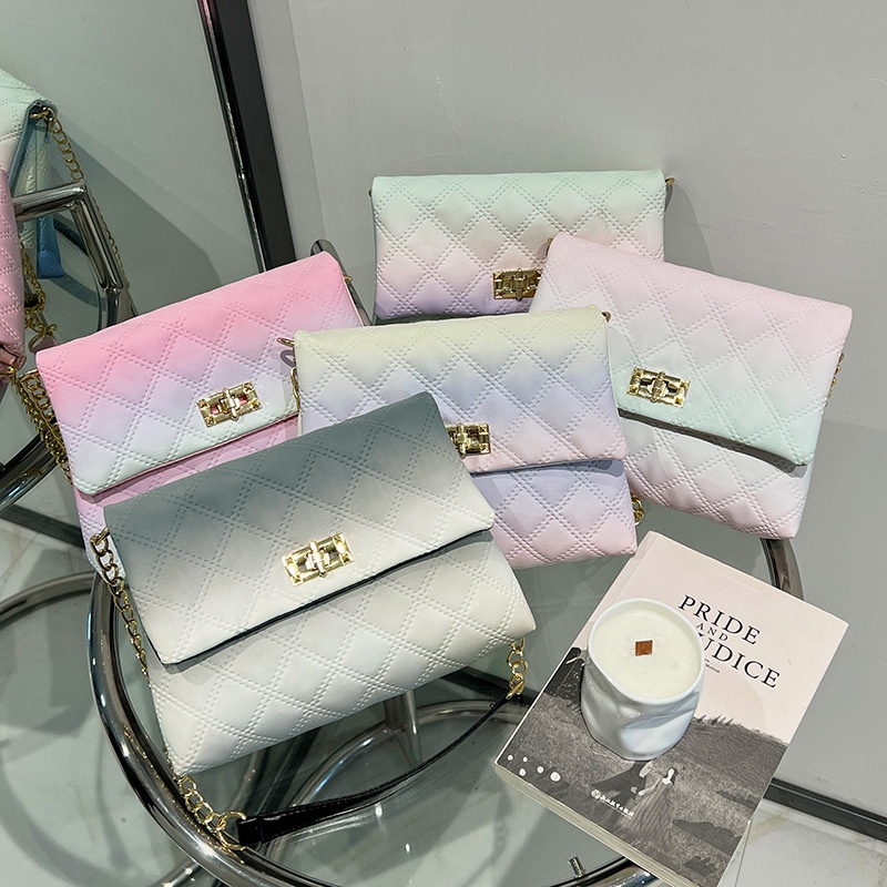 Túi Đeo Chéo Nhỏ Màu Gradient Thời Trang Cho Nữ