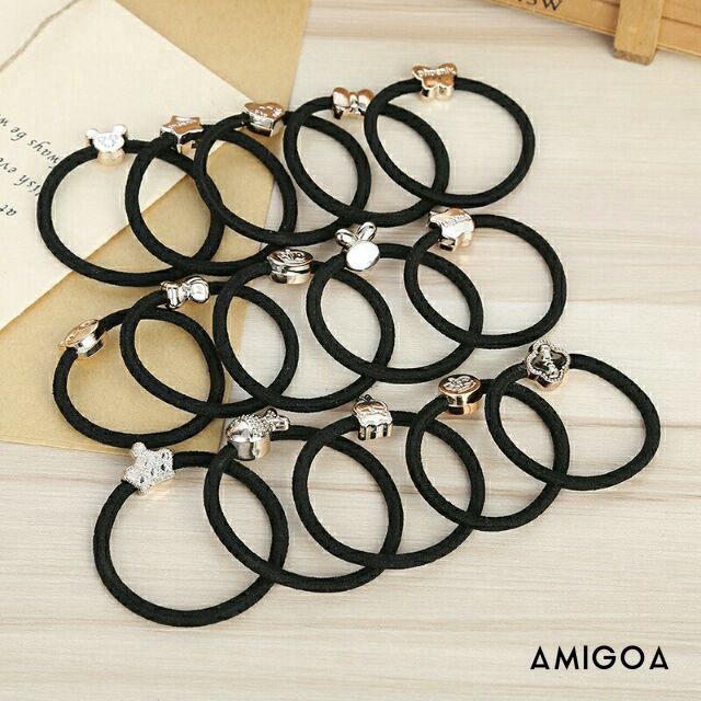 ✨✨Chun buộc tóc, dây buộc tóc cột tóc Hàn Quốc xinh đẹp CO GIÃN đính hình dễ thương đồ buộc tóc