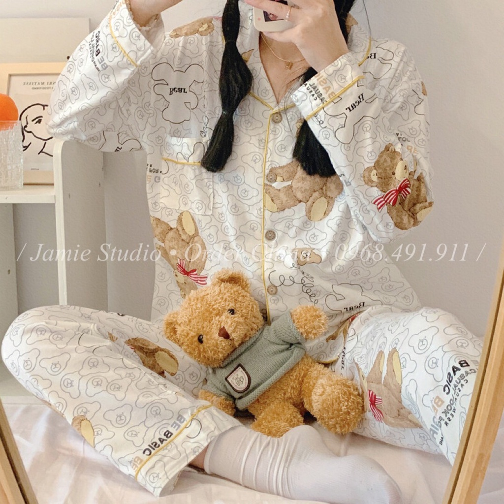 [HÀNG CHẤT] Bộ ngủ pijama dài tay cotton 100% hàng đẹp không bai xù mẫu mới nhất 2021 | BigBuy360 - bigbuy360.vn