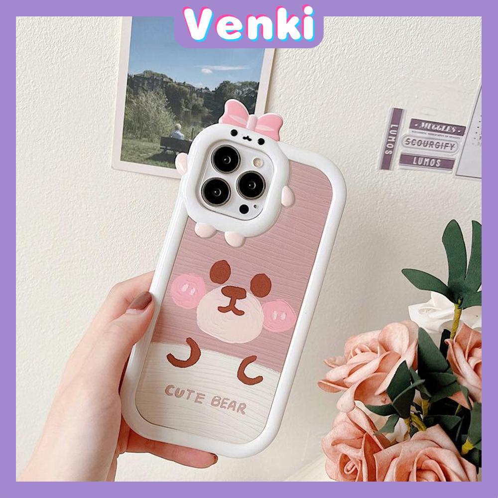 Ốp điện thoại silicon mềm trong suốt hình gấu hoạt hình thích hợp cho iPhone 11ProMax 13 ProMax 12 ProMax 7Plus xr XSMax