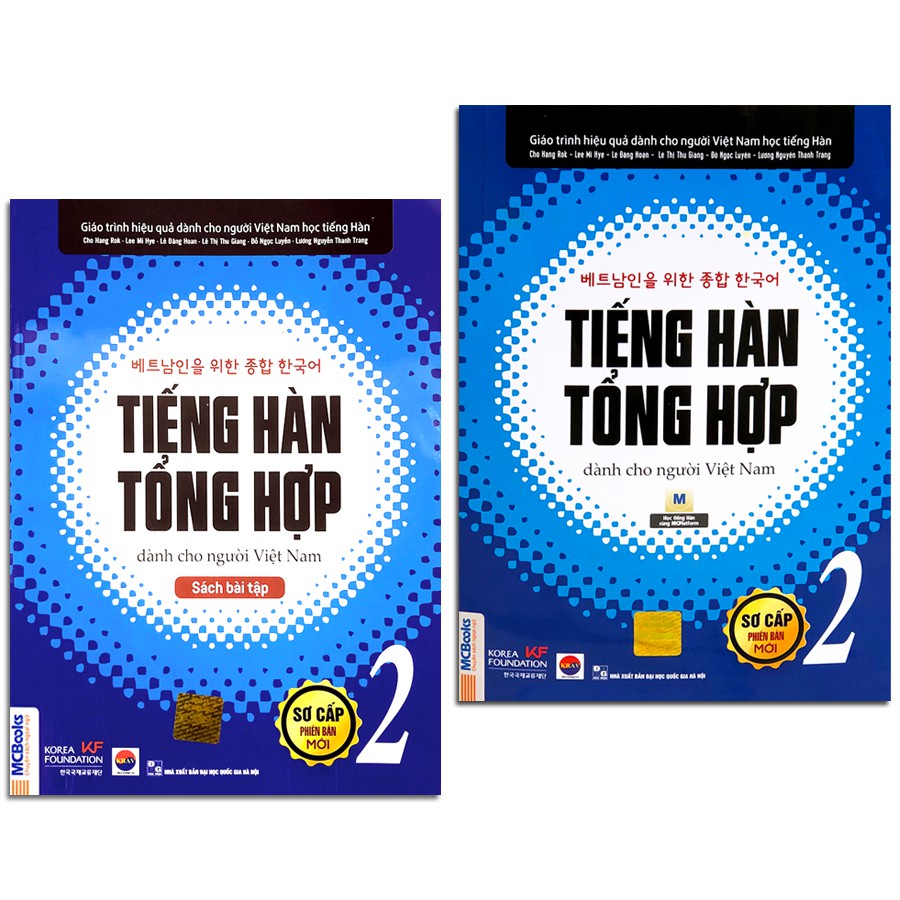 Sách - Combo Tiếng Hàn Tổng Hợp Dành Cho Người Việt Nam - Sơ Cấp 2 Phiên Bản Mới + Bài Tập (Combo, lẻ tùy chọn)