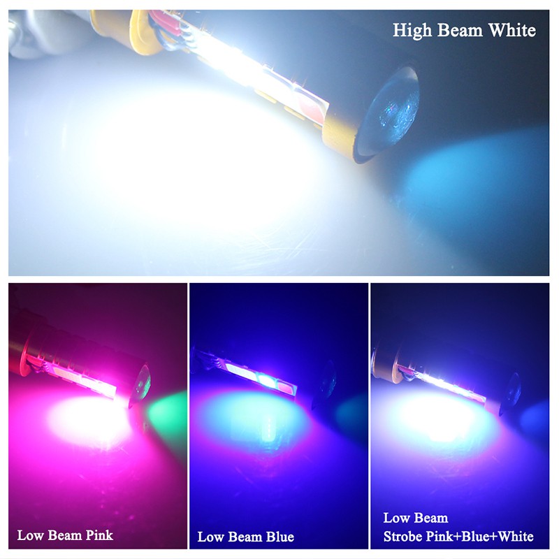 Đèn Pha KEVANLY P15D 3 Màu DC 12V Dành Cho Xe Mô Tô