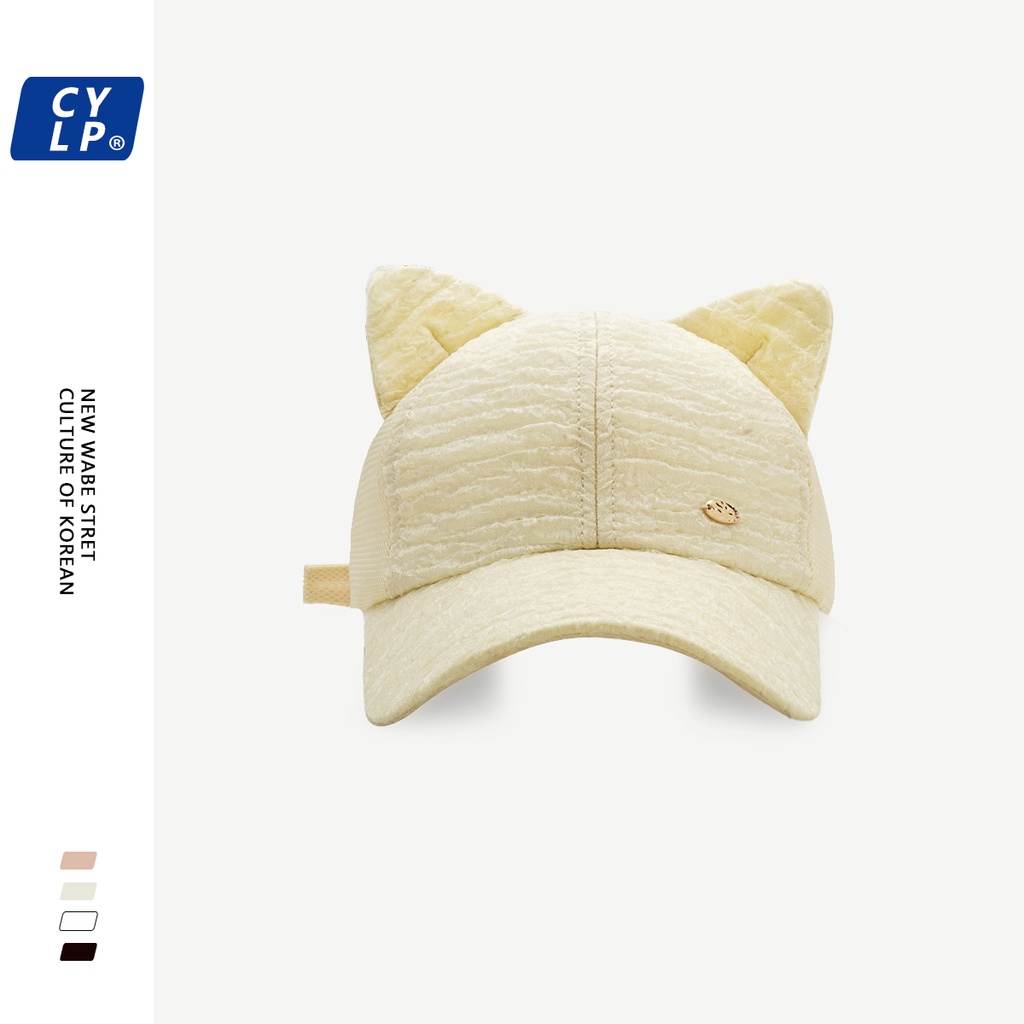 Nón Lưỡi Trai Tai Mèo Dễ Thương Phong Cách Hàn Quốc