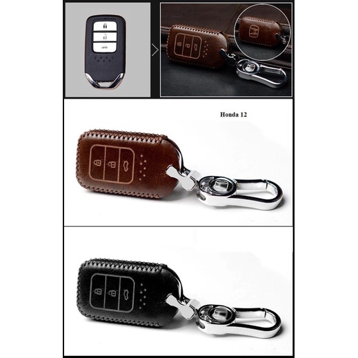 Bao da chìa khoá Honda City, CIVIC, ACCORD, CRV bản L  bọc chìa khoá da thật handmade , xịn xò