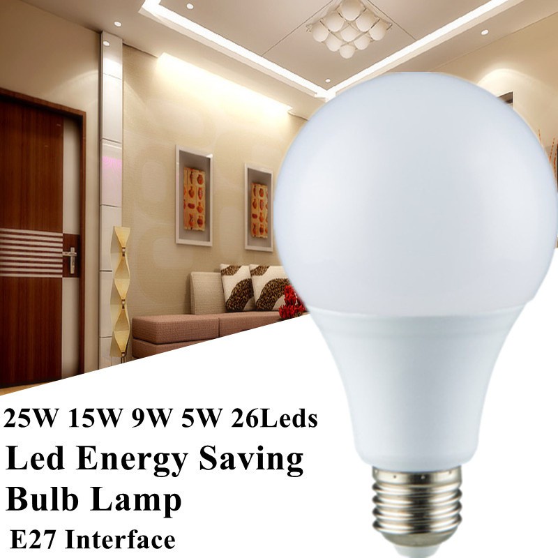 Bóng đèn LED Licer tiết kiệm điện 25W 15W 9W 5W 26 Led ánh sáng trắng cho văn phòng tại nhà trung tâm mua sắm đui E27