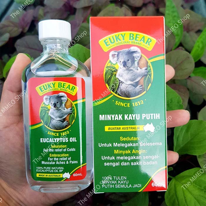 Dầu khuynh diệp Euky Bear Úc 60ml, Eucapro, Kangaroo dầu dành cho trẻ em và người lớn, Date New