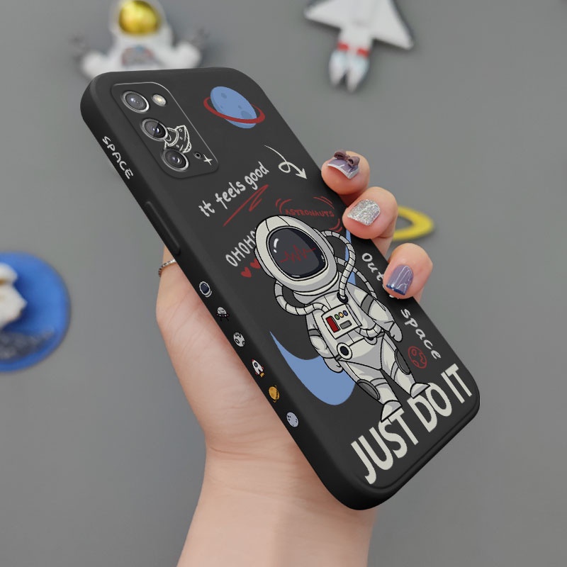 Ốp Điện Thoại Silicon Dẻo Họa Tiết Phi Hành Gia Cho Samsung Galaxy Note 20 Ultra 10 Plus 9