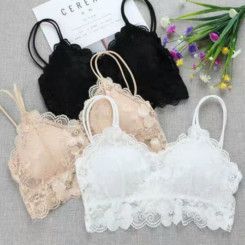 Áo Lót Bra Ren Hoa 2 Dây Chất Đẹp - Sản Phẩm Chính Hãng Mẫu Mới