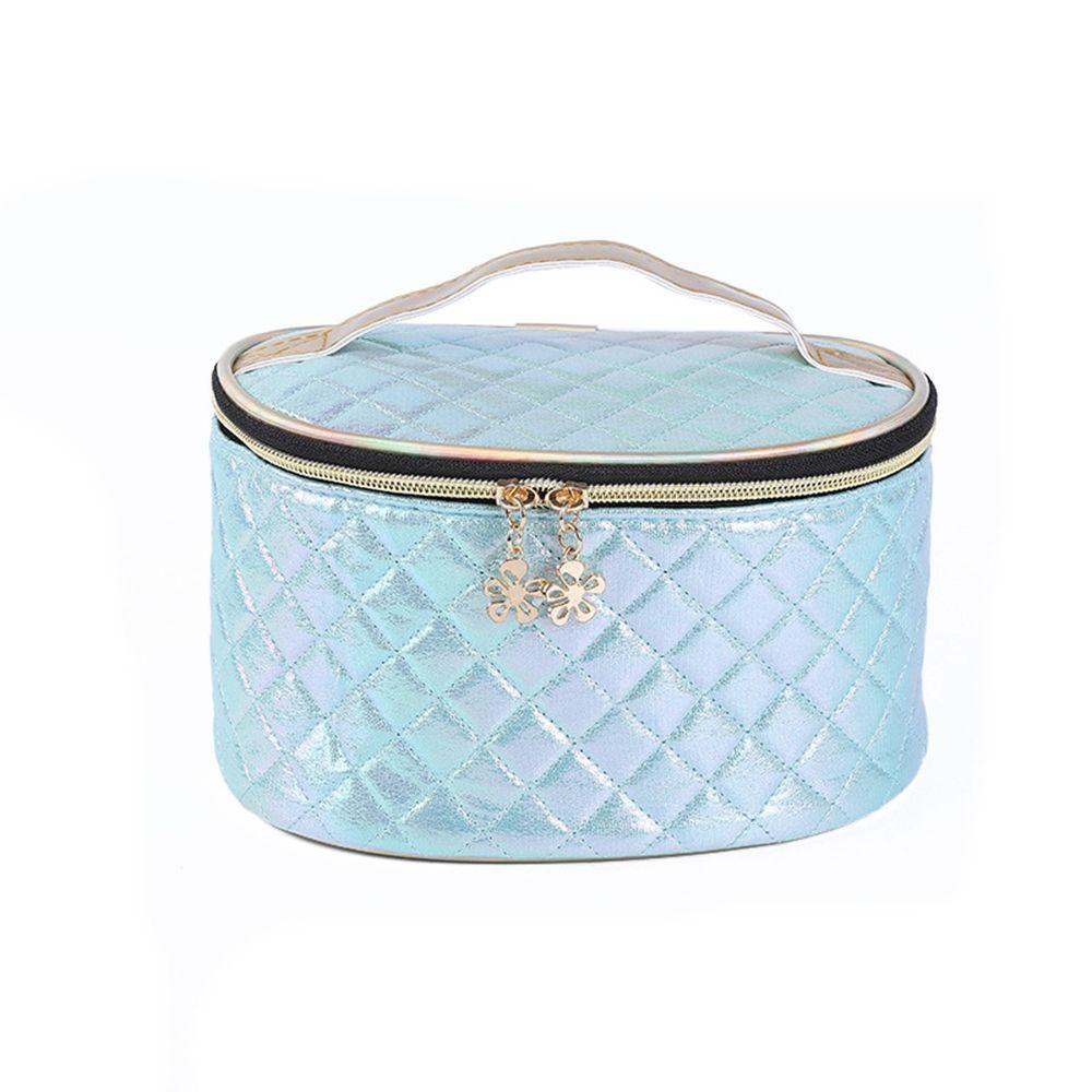 OCEANMAP Túi Da PU Đựng Mỹ Phẩm Màu Laser Chống Thấm Nước Tiện Dụng