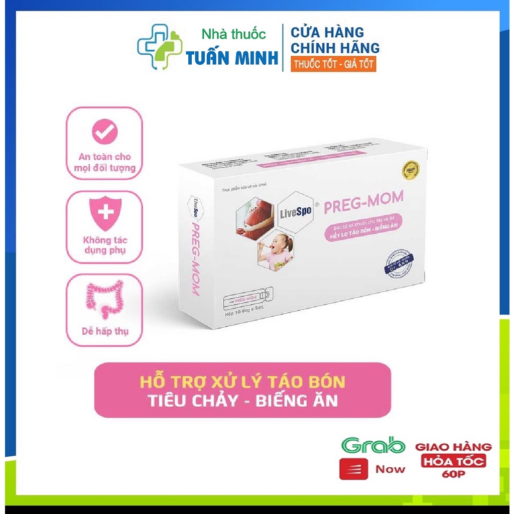 ( mua 5 tặng 1) Pregmom bào tử lợi khuẩn thế hệ mới cho mênh mẹ và bé