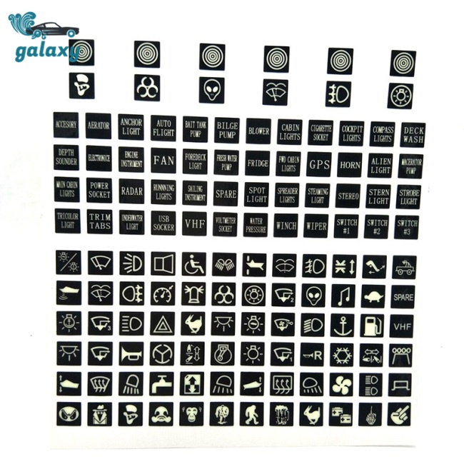 Galaxy Sticker Phát Quang Dán Trang Trí Công Tắc Xe Hơi / Xe Tải