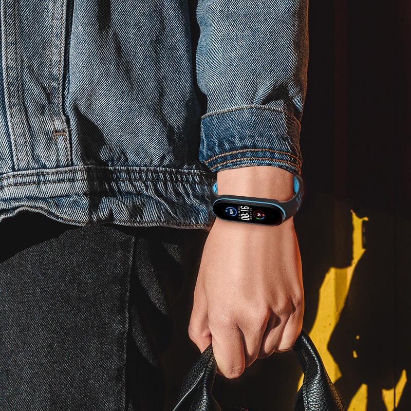 Dây đeo cổ tay thay thế thời trang cho Xiaomi Mi Band 6 5 4 3 Vòng đeo tay dây đeo bằng silicon thông minh