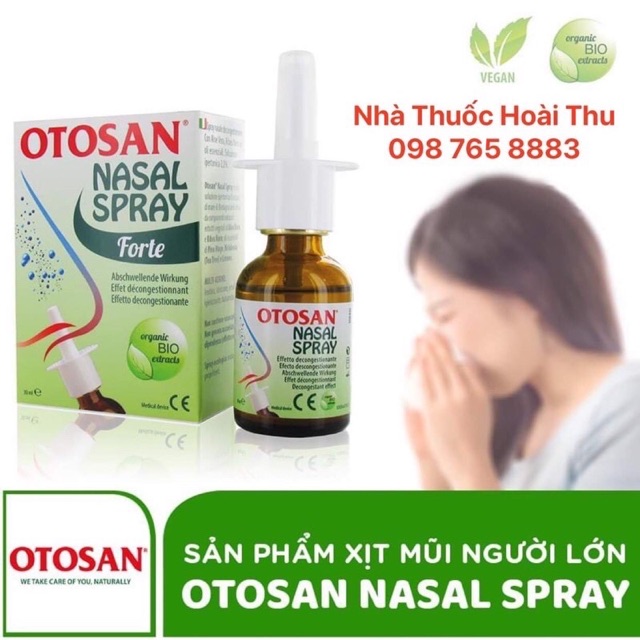 [ Kèm Quà Tặng ] Xịt mũi OTOSAN Spray Forte - Xịt mũi, thông mũi tự nhiên ( Nhập khẩu Chính hãng ITALY )