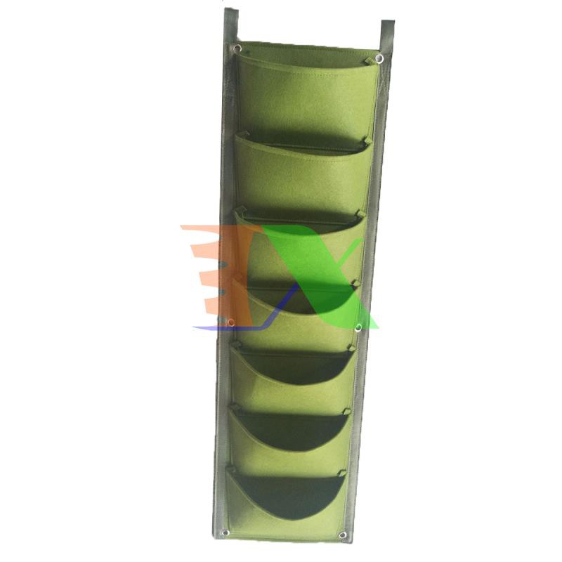 Túi trồng cây treo tường 7 túi, có thể dùng đựng đồ (100x30)