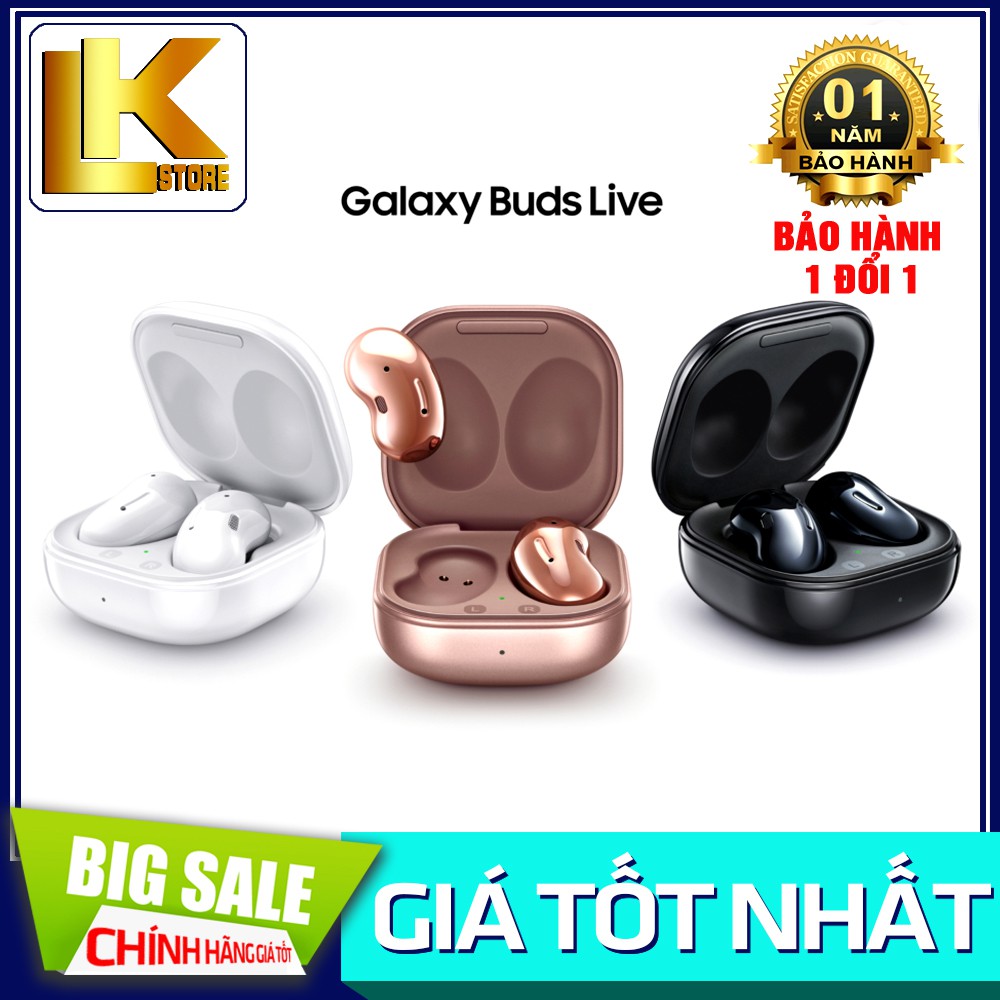 Tai Nghe Khong Dây Bluetooth Samsung Buds Live Hạt Đậu, Âm Thanh Tuyệt Đỉnh Sống Động - BẢO HÀNH ĐỔI MỚ