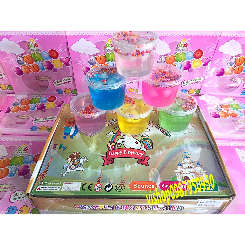 đồ chơi slime -lọ chất nhờn mềm dẻo lọ có thạch xốp  mã YWH20 QCV53