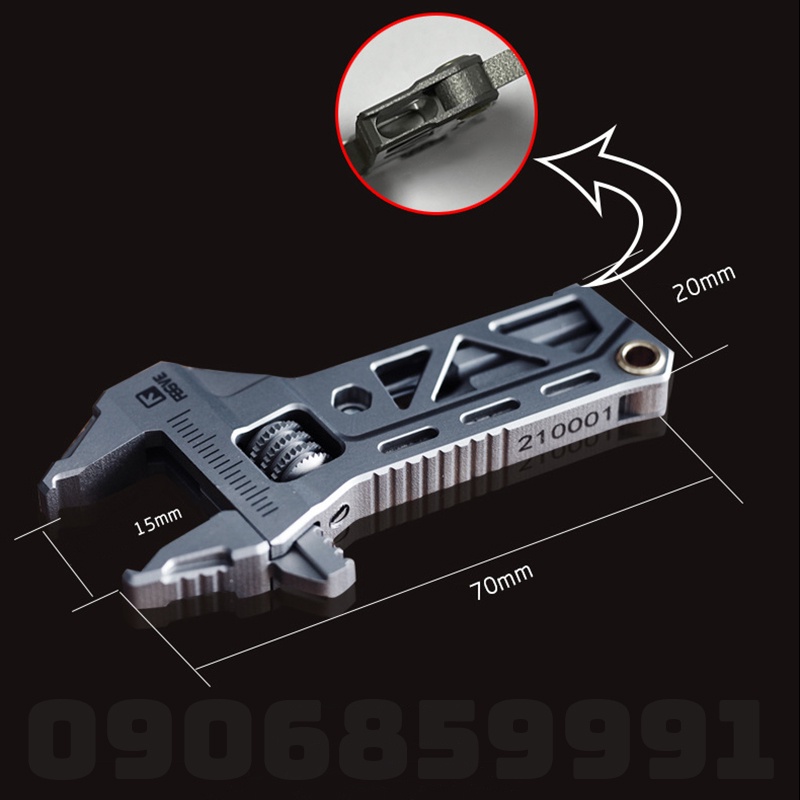 Phụ kiện dã ngoại,dụng cụ đa năng cờ lê EDC Titanium (fegve)