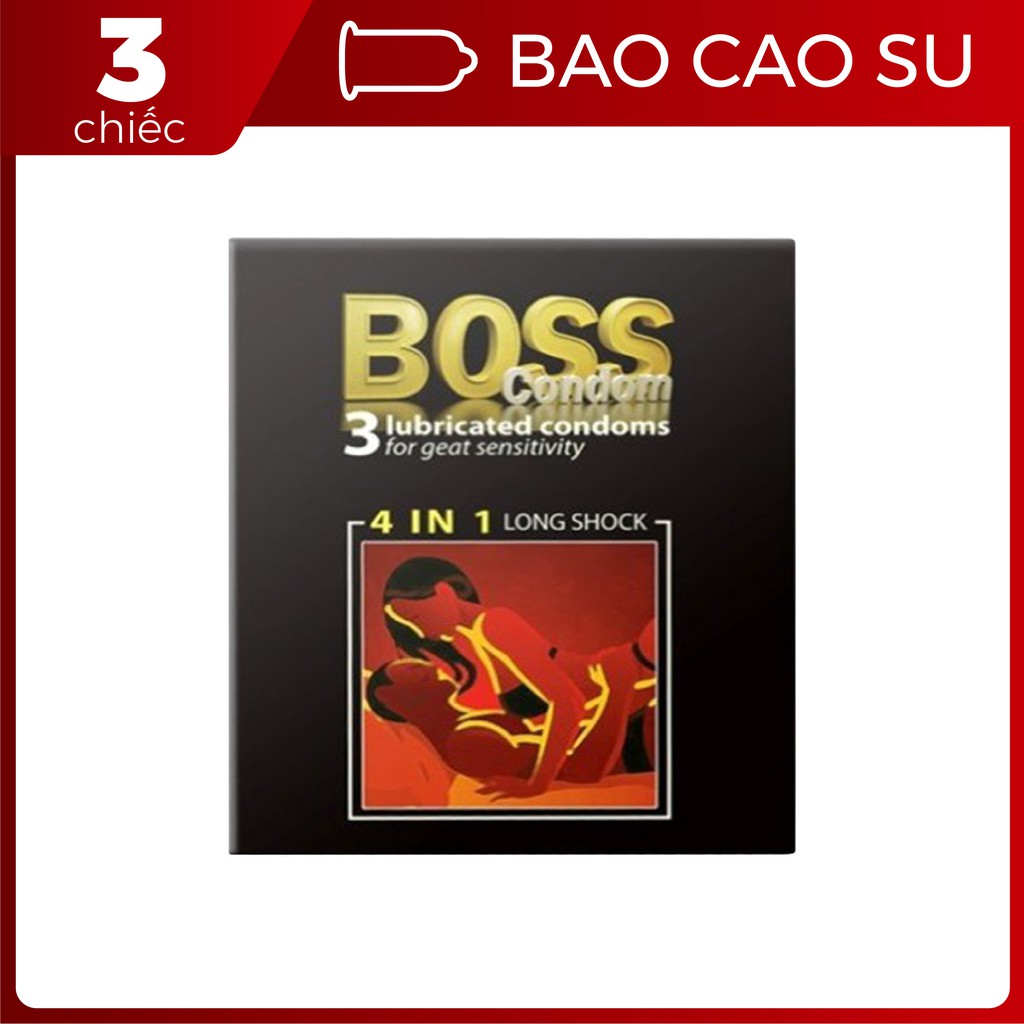 [che tên kín dáo]Bao cao su boss 4 trong 1 loại 3 chiếc BigBull Shop