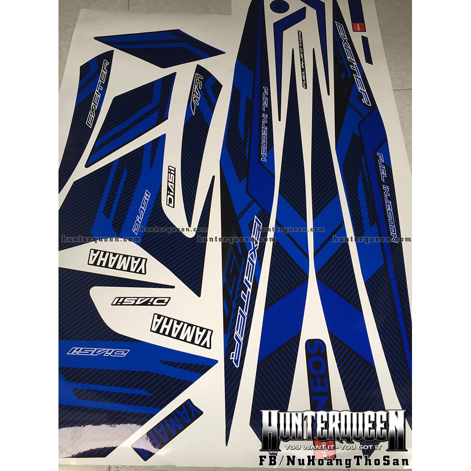 Tem Exciter 150. Tem rời RC 2016, xe đen dán tem xanh GP. Xe màu khác vui lòng inbox