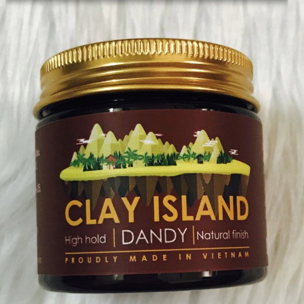 Sáp vuốt tóc nam dành cho tóc dày Dandy clay Island 56gr