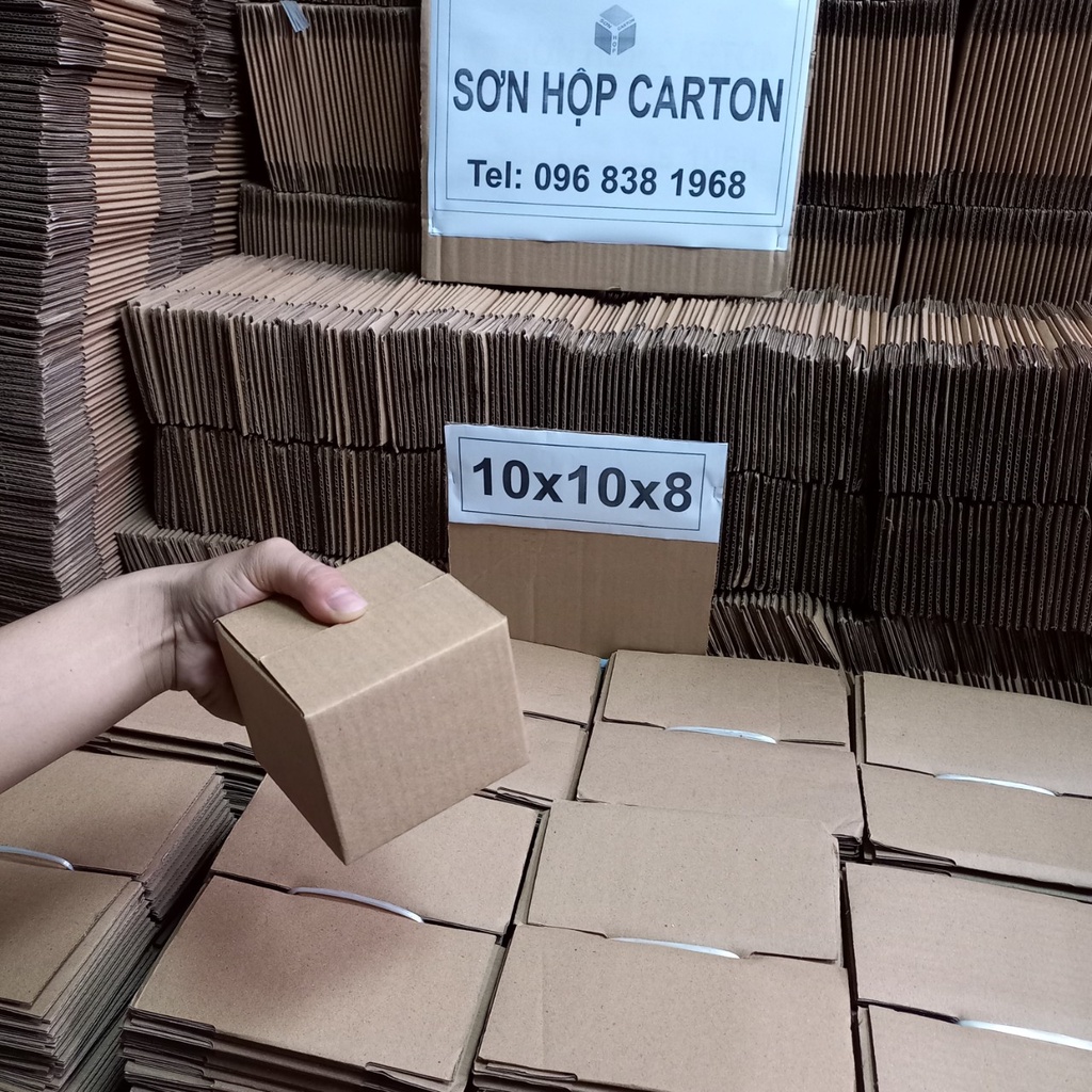 Thùng Carton,Hộp Carton Đóng Hàng SIÊU CỨNG Size 10x10x8