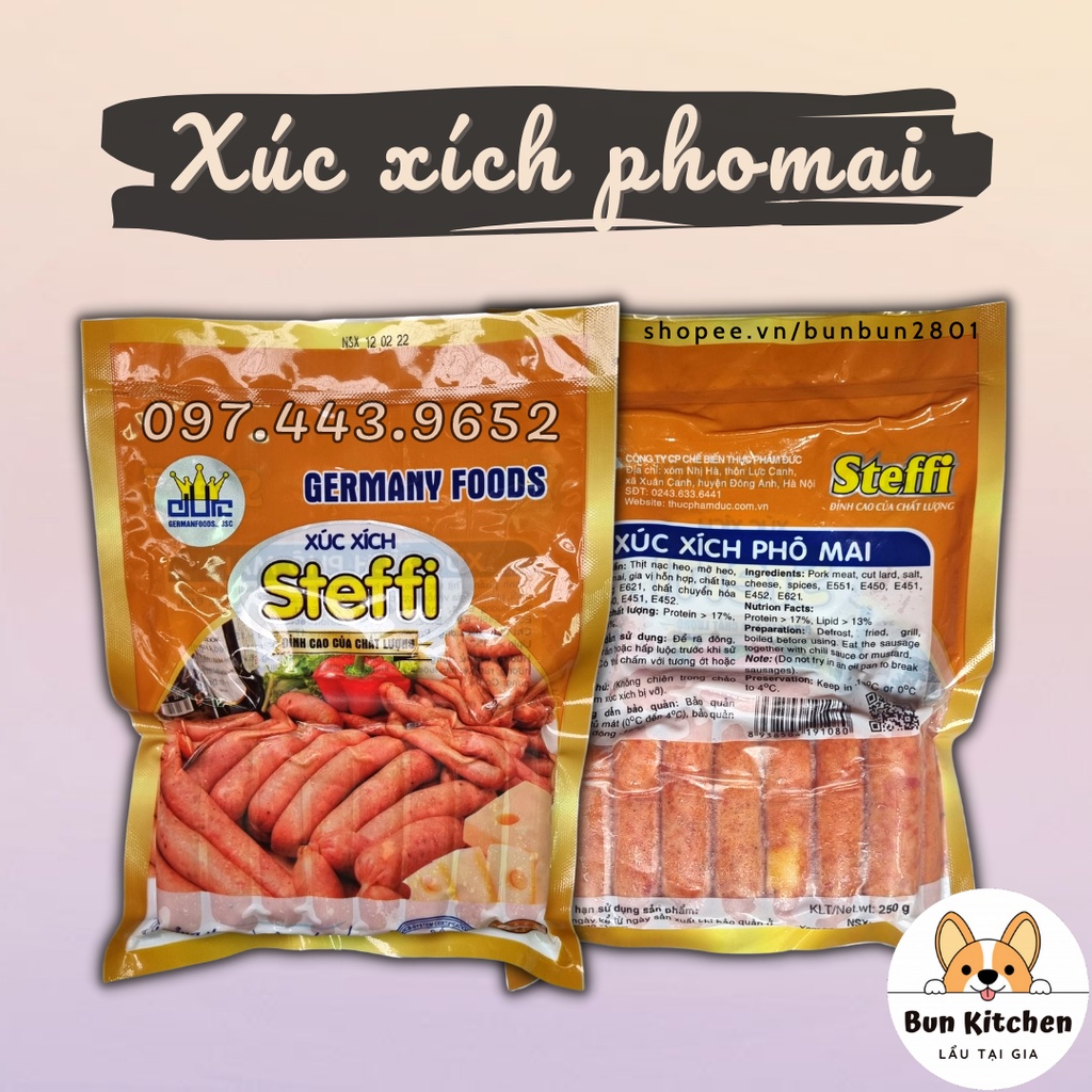 Xúc xích phô mai Steffi 250g