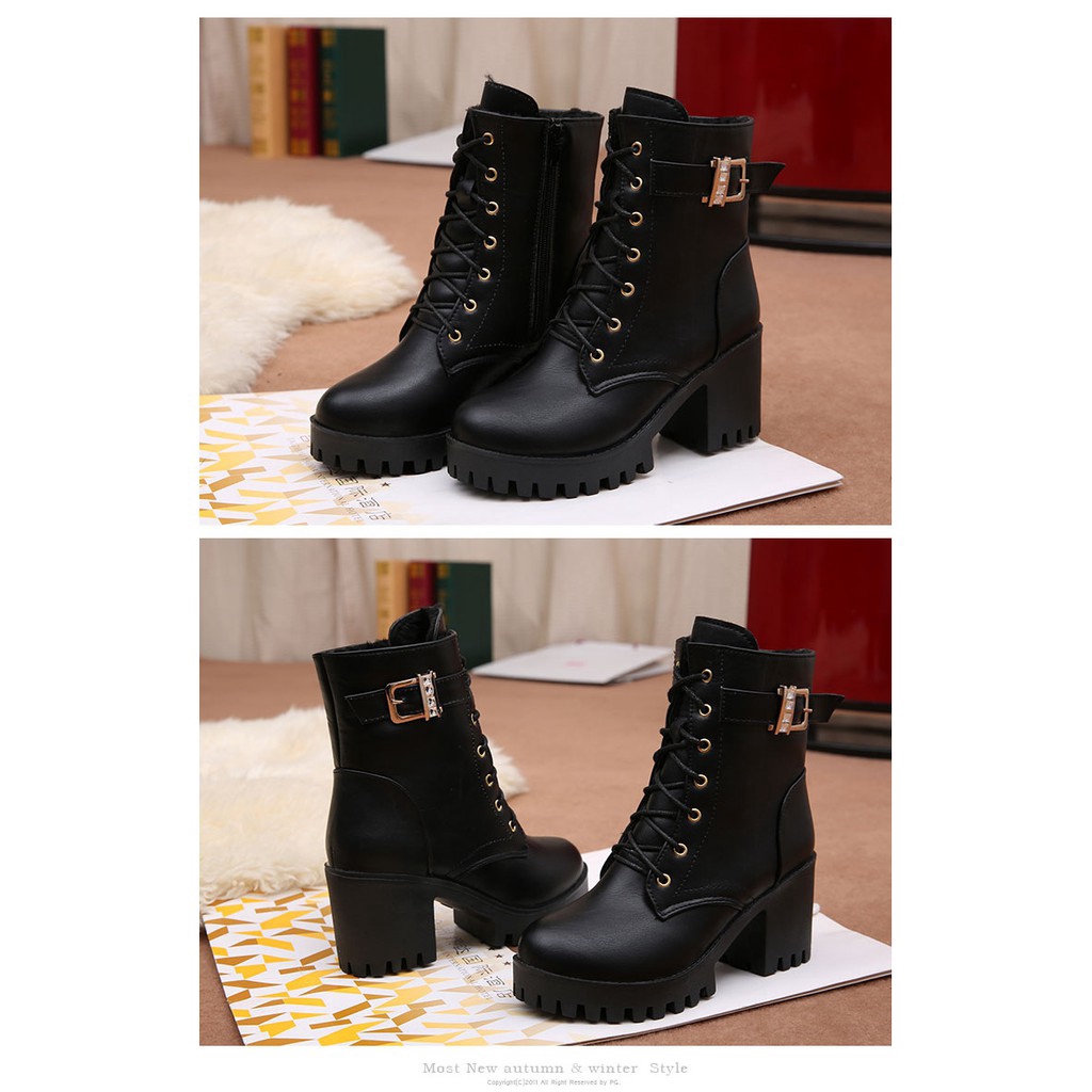 Giày Ống Cao Gót Nữ Bốt Boots 8222330