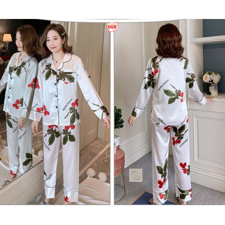 Pijama Lụa Dài Tay Cao Cấp D2