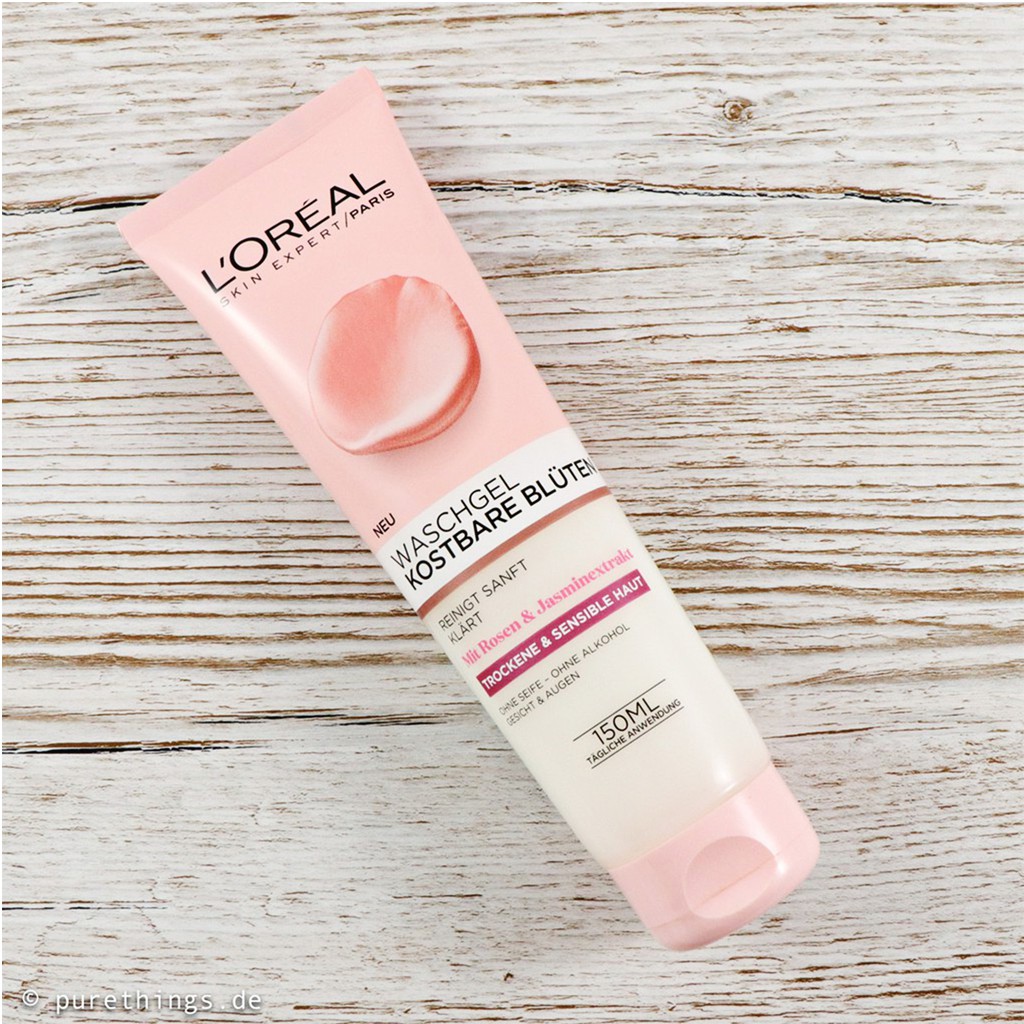 Gel rửa mặt Loreal dành cho da khô và nhạy cảm 150ml - Giúp se khít lỗ chân lông, làm căng mịn da, chống lão hoá trên da