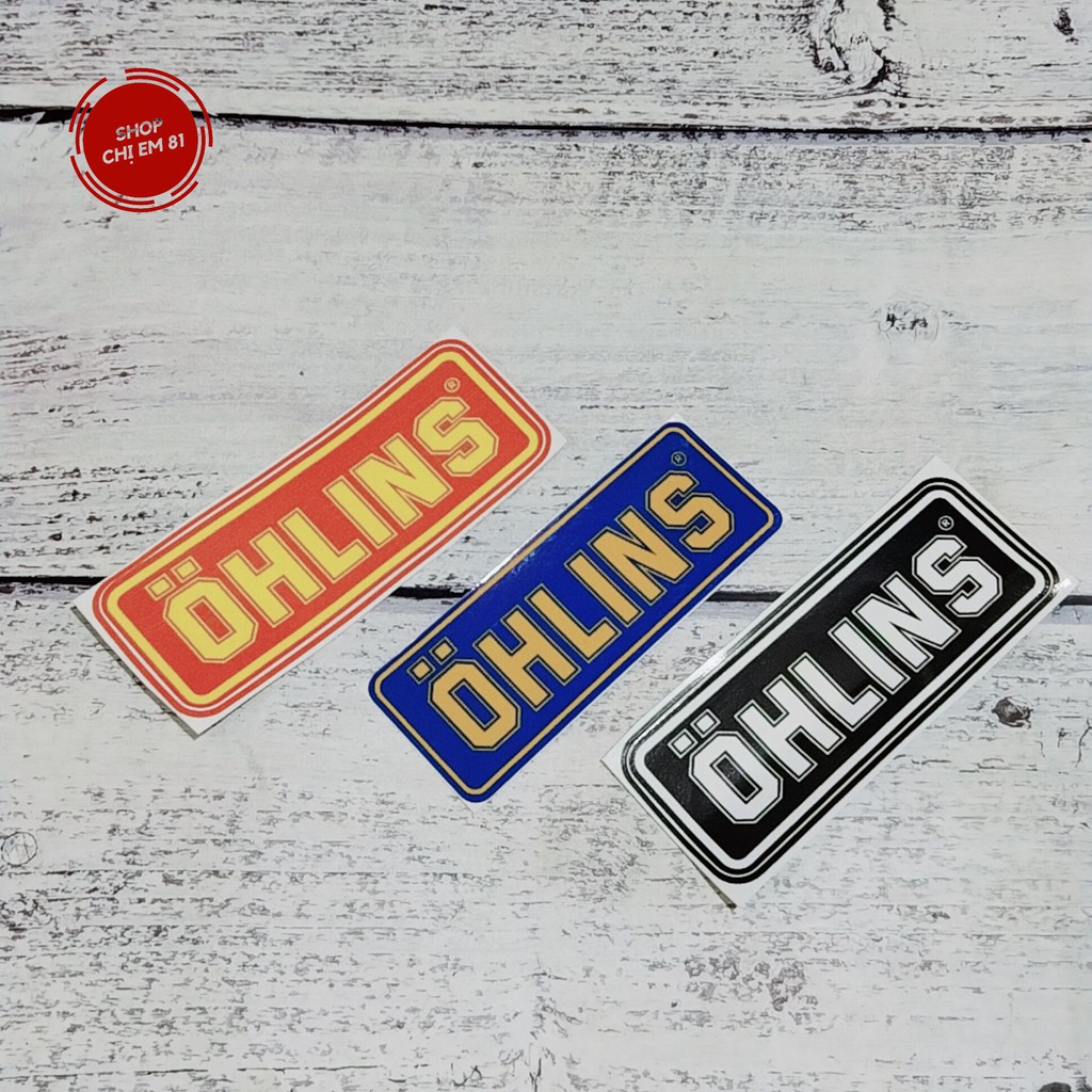 Tem/ decal OHLINS trang trí xe máy (màu ngẫu nhiên)