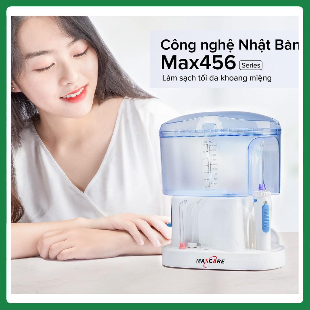 Máy tăm nước Nhật Bản Maxcare Max 456L - Công Nghệ Sóng Siêu Âm , Chăm Sóc Và Làm Sạch Khoang Miệng