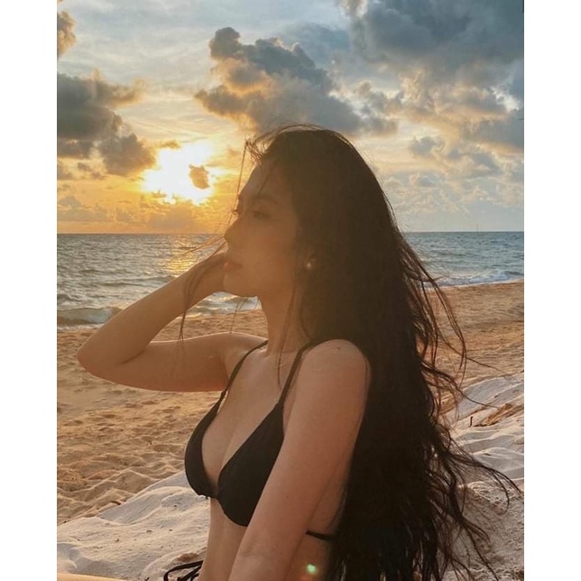 2 mảnh chip đen basic sexy
