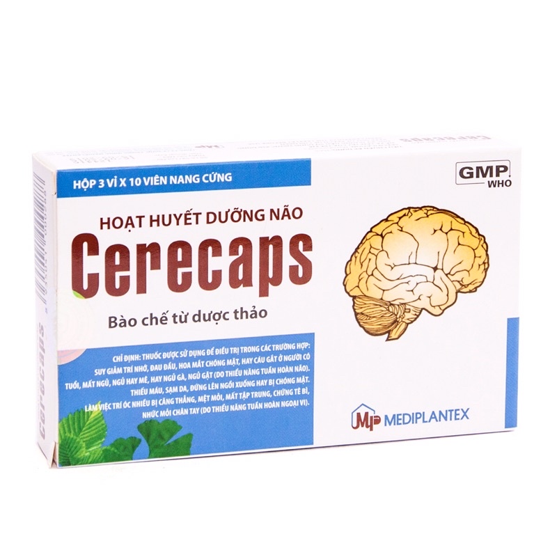 Cerecaps - Hoạt huyết dưỡng não - Bào chế từ thảo dược