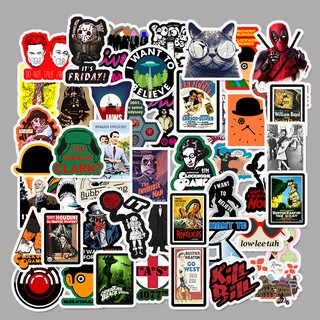 10/25/50PCS Classic Movie stickers for Luggage Laptop Art Painting Kill Bill Pulp Fiction Poster Stickers waterproof skateboard toy