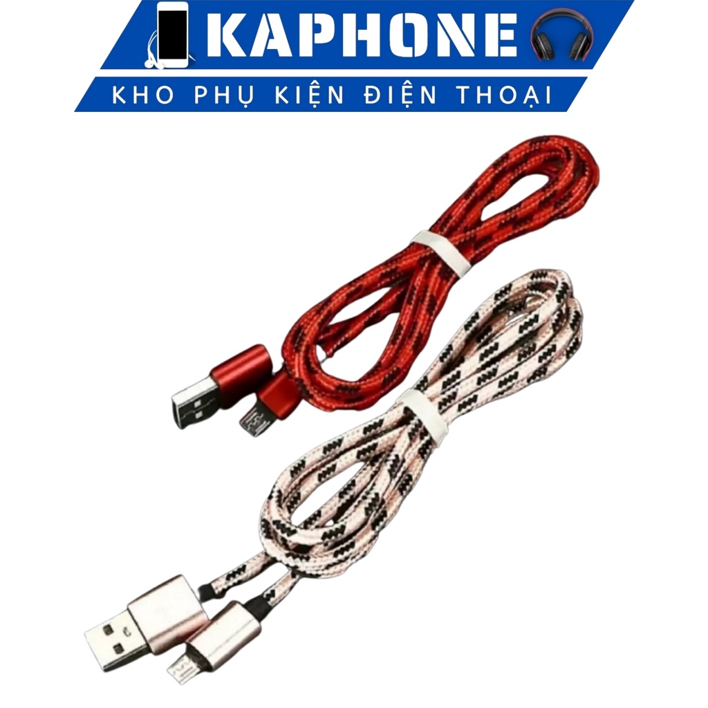 [FULL BOX] Cáp Dù Sạc Nhanh 2.5A Dài 1m Chân Type C, Chân Sạc Micro, Iphone, Vỏ Bọc Dù Không Nóng Máy | BigBuy360 - bigbuy360.vn