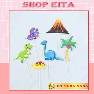 3 Set cắm khủng long trang trí bánh kem, trang trí bánh sinh nhật