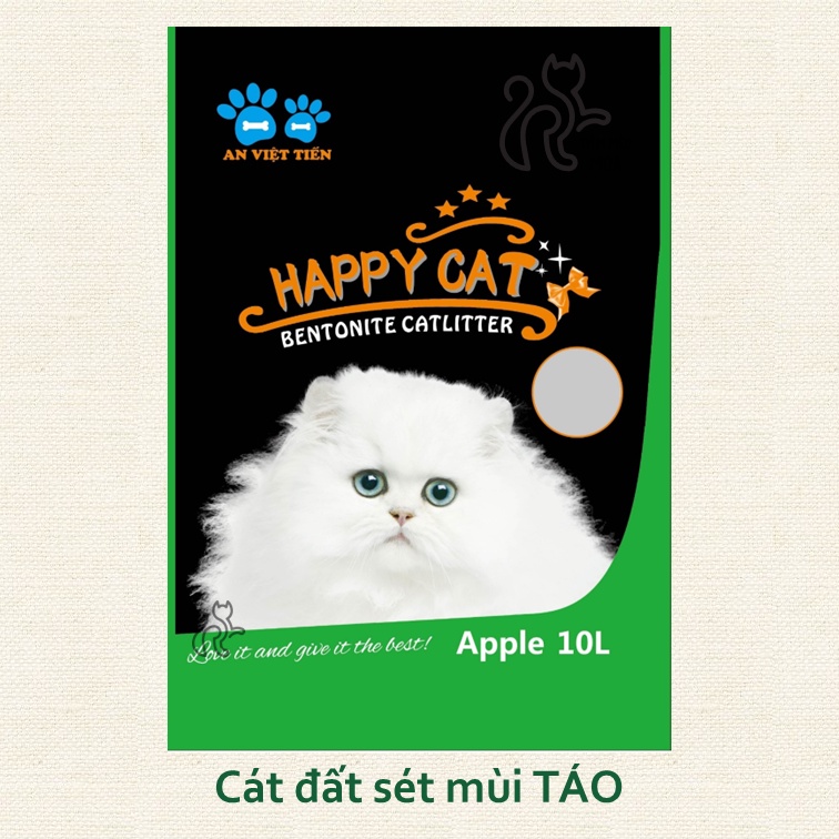 [TẶNG HẠT KHỬ MÙI cho 2 bịch] Cát vệ sinh cho mèo - Happy Cat 10L - 6 mùi - Tiệm Mèo Moa