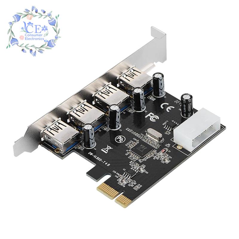 Card Đồ Họa Pci-E Chuyển Đổi Pci Express Sang 4x Usb 3.0 4pin Thẻ