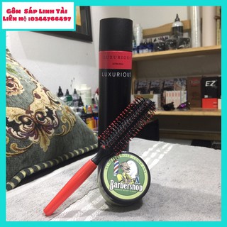 Sáp Vuốt Tóc ✅FREESHIP✅ ComBo Gôm Xịt Tóc Nam Nữ Luxurius 420ml Kèm Sáp Vuốt Tóc BarberShop Shave Soap tặng lược
