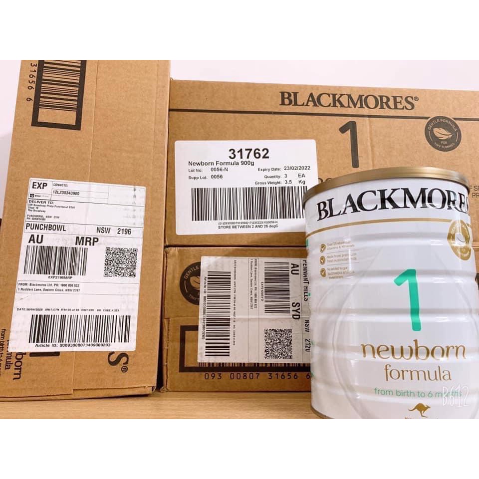Sữa BLACKMORE 900gr đủ 3 Số 1,2,3 hàng của Úc, Hàng chuẩn úc